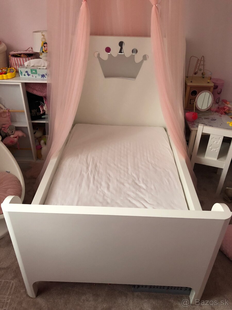 Detská rastúca posteľ+rastúci matrac (nový)