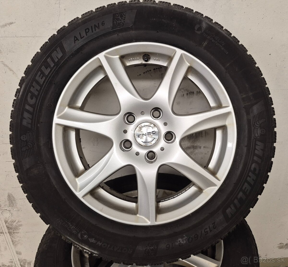 Hliníkové disky ENZO + zimné pneu VW, Škoda 5x112 16"