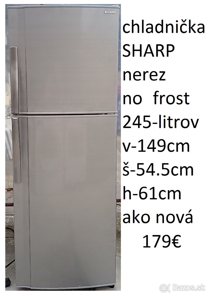 predám chladničku LG-nerez no frost-aj iné