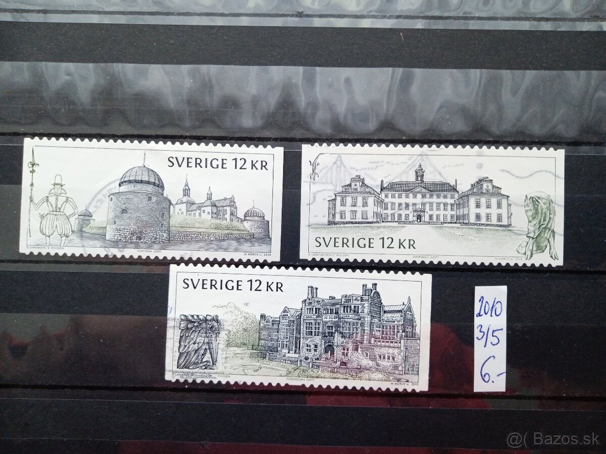 Poštové známky č.416 - Švédsko - architektúra