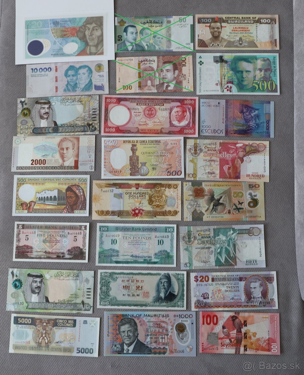 UNC bankovky (hodnotnejšie)