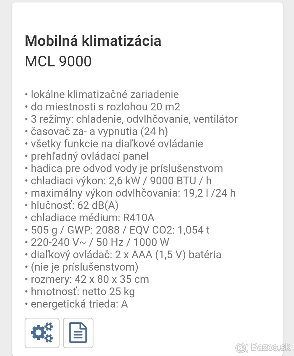 Mobilná klimatizacia