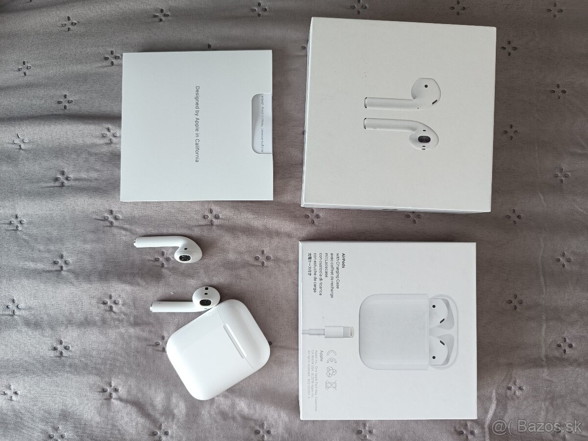 Apple AirPods 2 – funkčné, s originálnym obalom Predám Appl