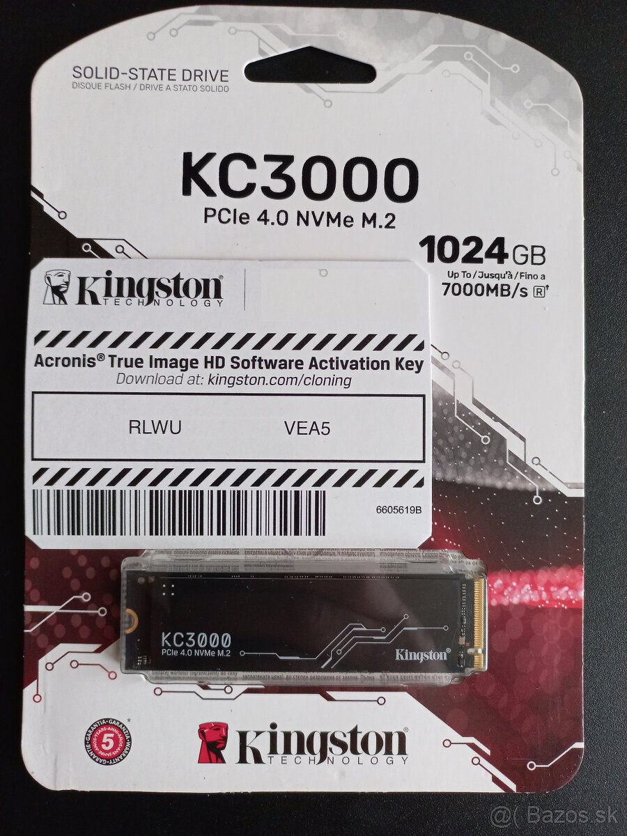 1TB SSD KINGSTON KC3000 M.2 PCI-e 4.0 NVMe