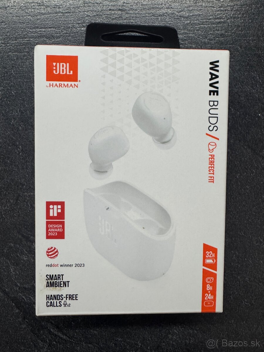 JBL Wave Buds biela
