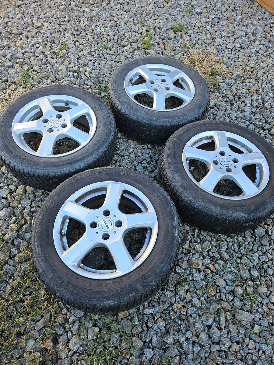 ZIMNE PNEU 185/65 R15 MICHELIN +HLINÍKOVÉ DISKY