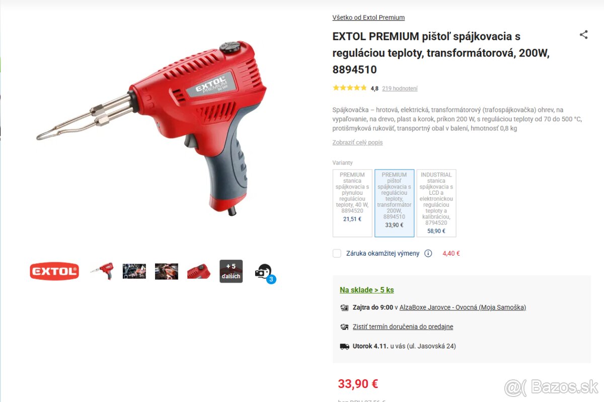 Extol Premium spajkovačka