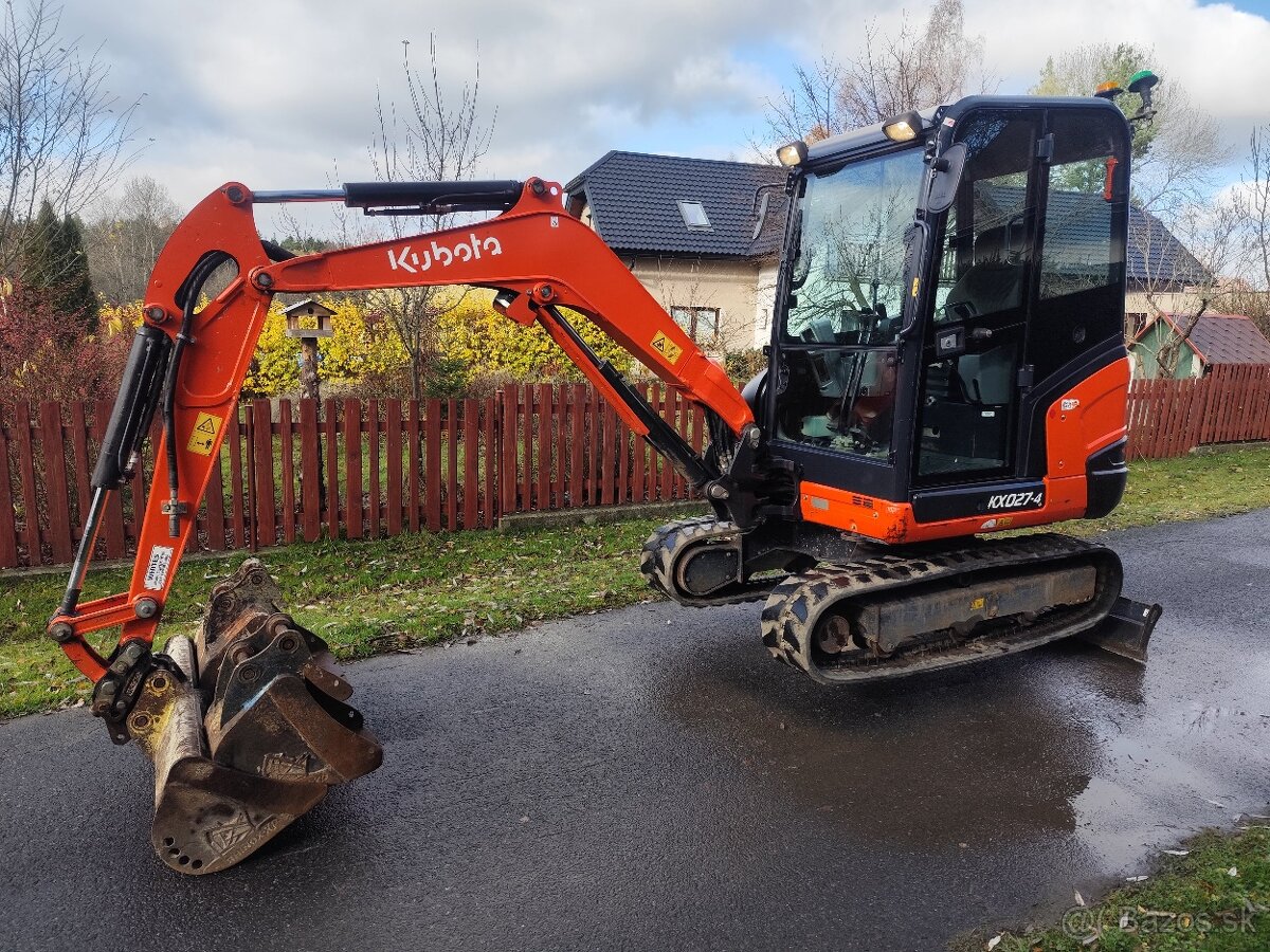 Minibagr minirypadlo Kubota KX027-4, 2200mth, r.v. 2019 TOP