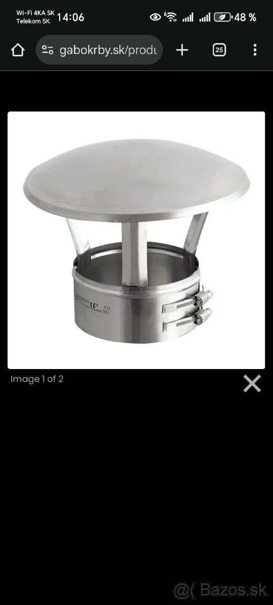 Komínová strieška nerezová 200