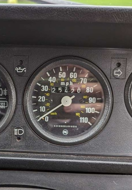 Tachometer Míle Anglicko škoda 120/105