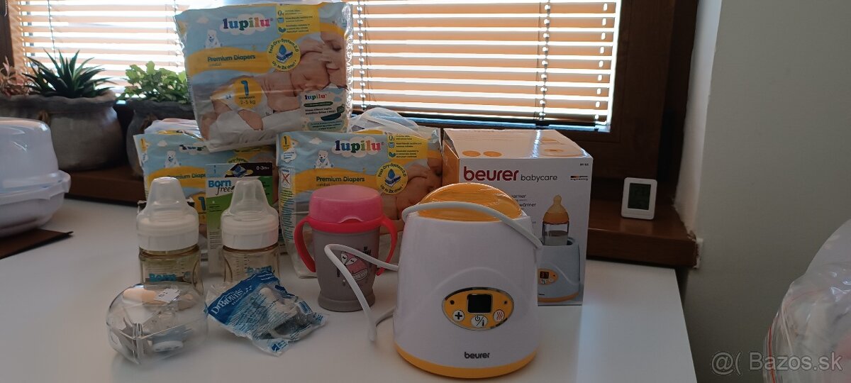 Balík odsávačka, fľaše a ohrievač mlieka