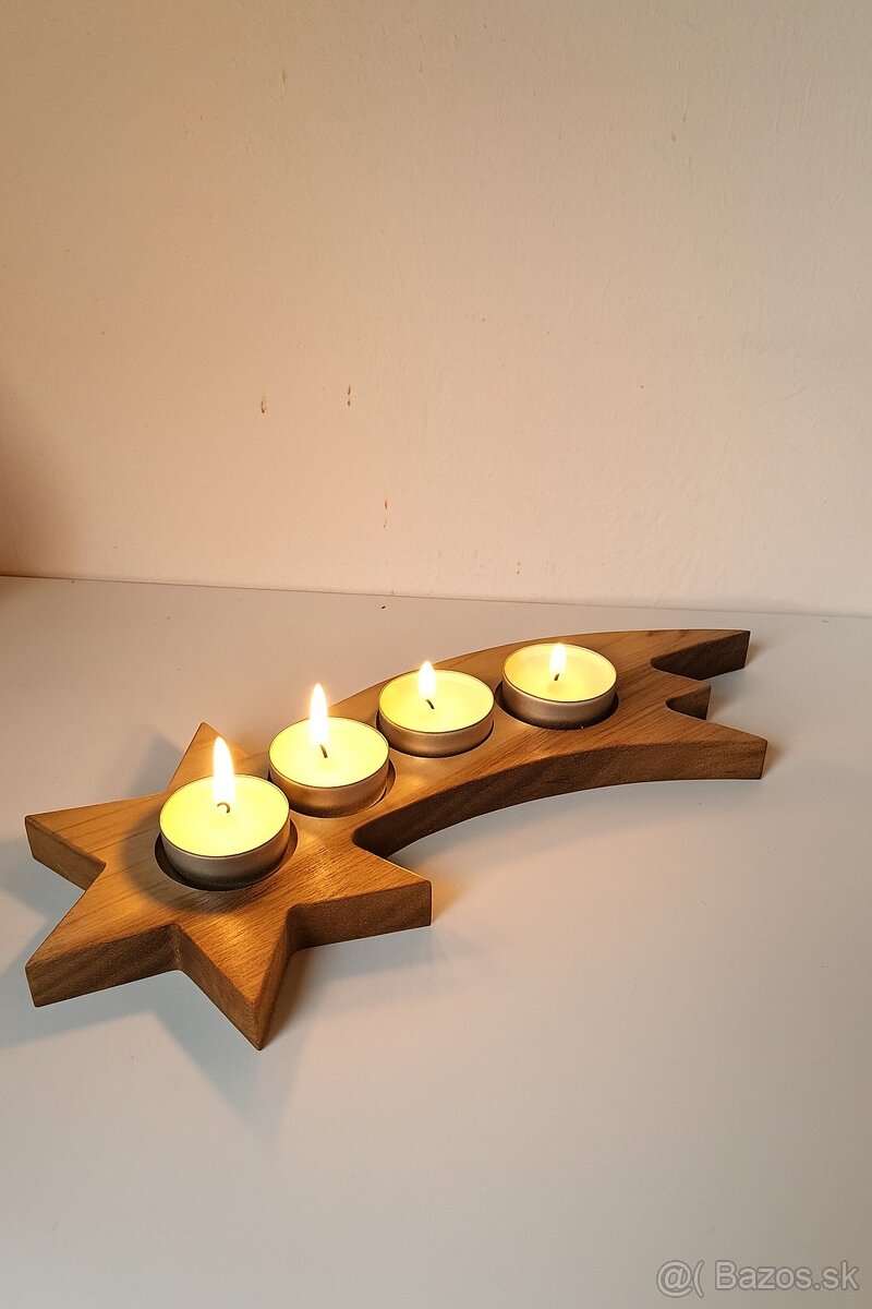 Drevený svietnik