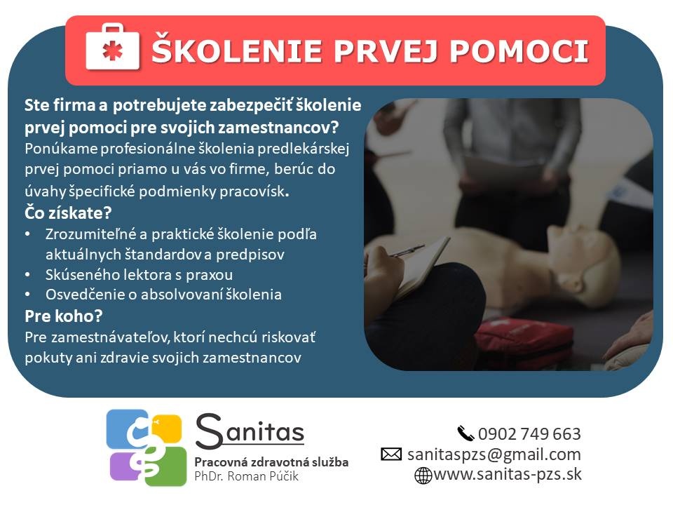 ŠKOLENIA PRVEJ POMOCI