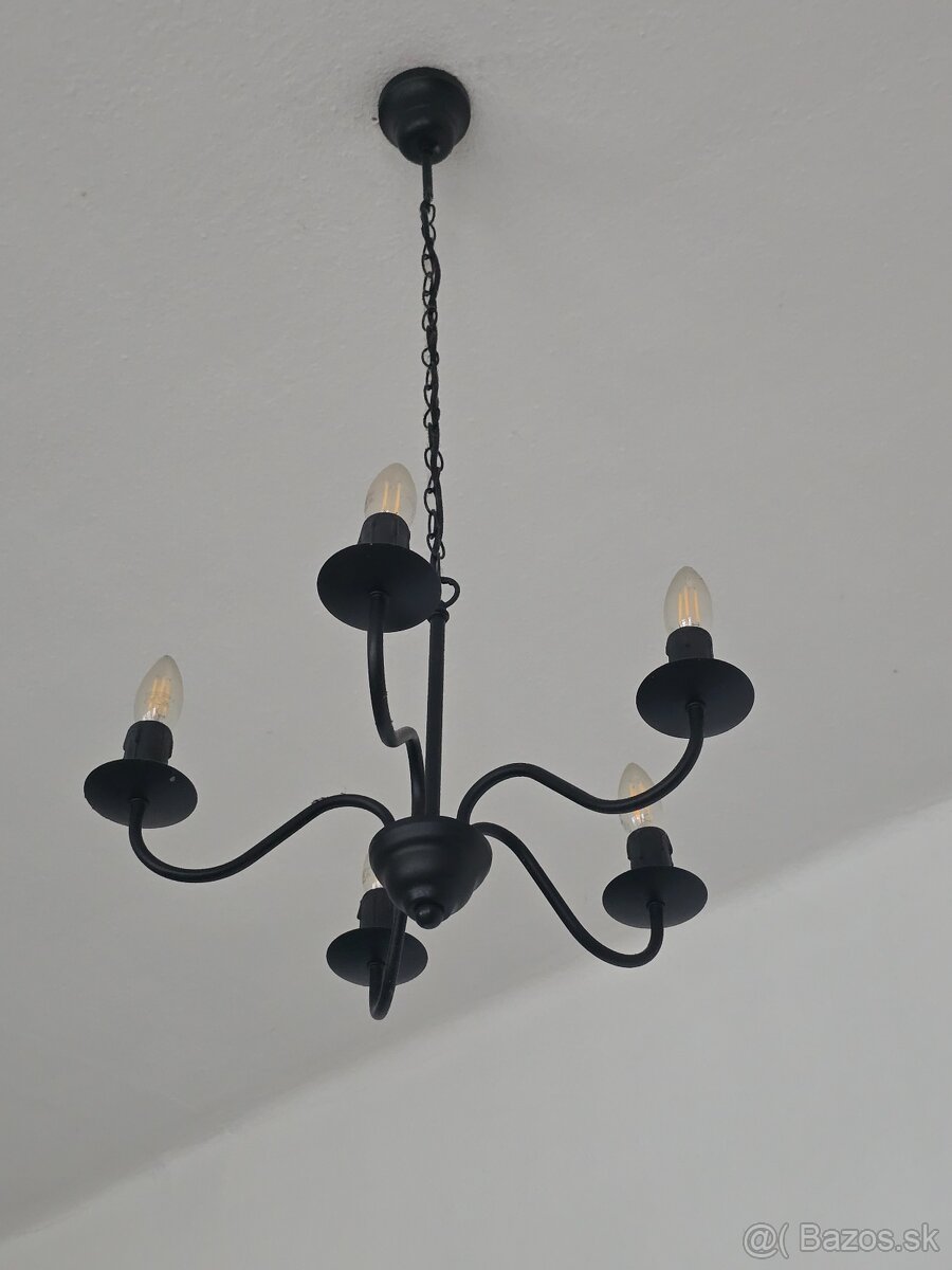 Luster 5 ramenný čierny