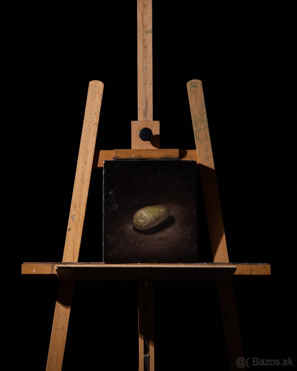 Zátišie so zemiakom - tradičná olejomaľba