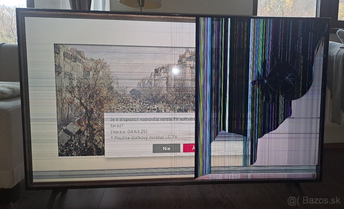 Poskodeny displej na tv