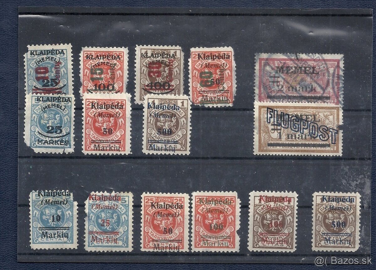 Známky Memel/Klaipeda, okupácia Litvy, 1922/23