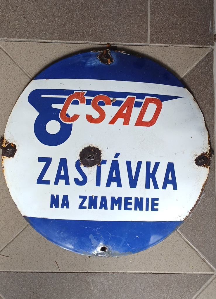 Smaltovaná tabuľa ČSAD