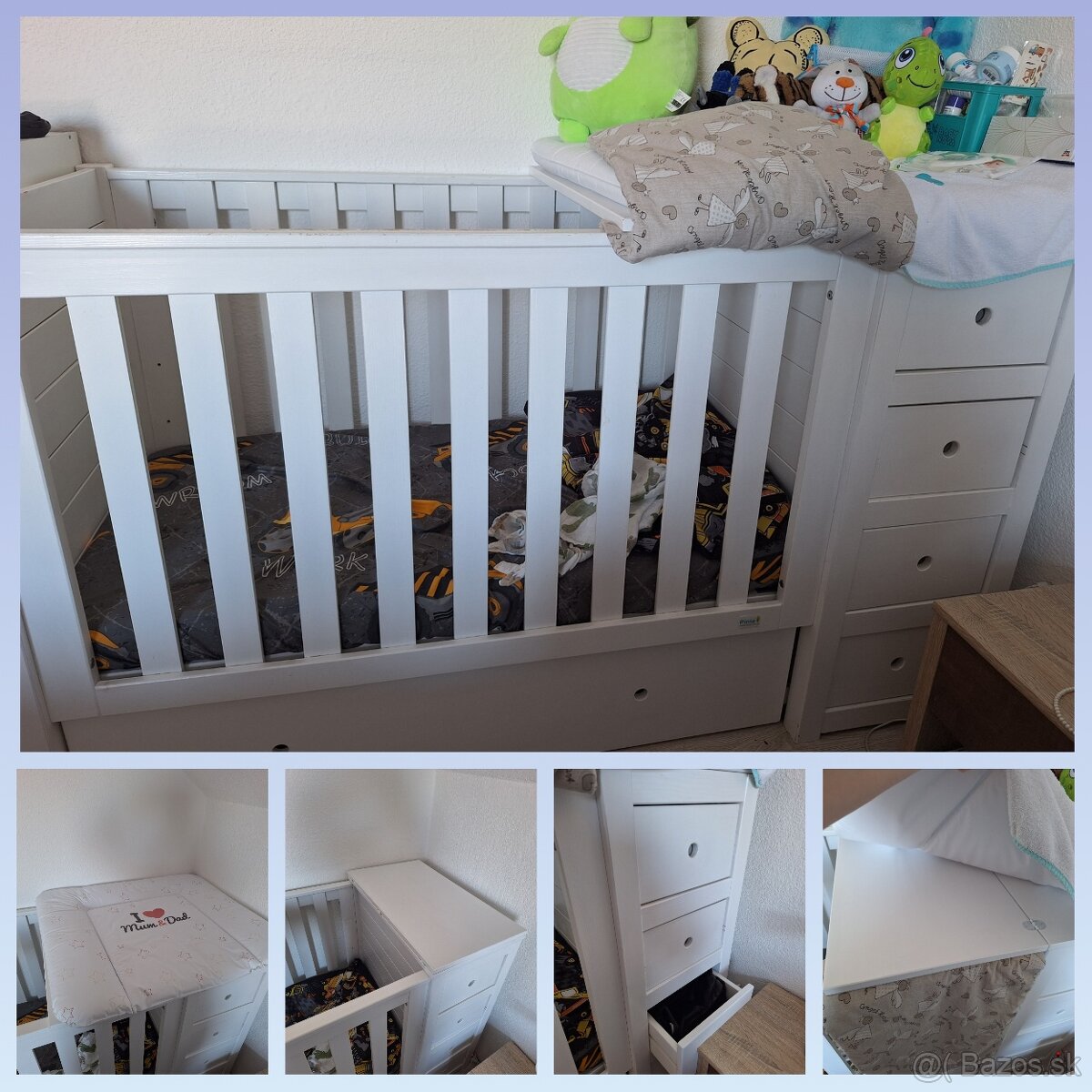 Detská postieľka s komodou