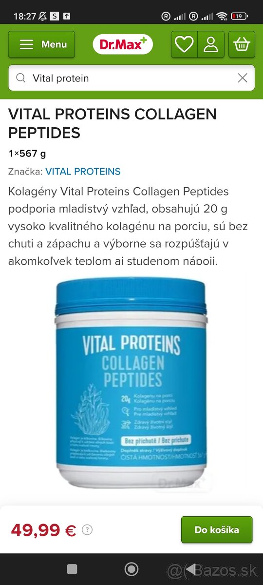 Collagén od značky Vital Protein