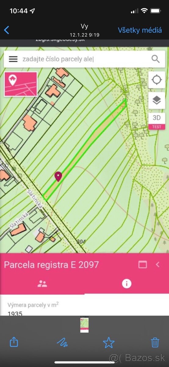 Pozemok Beluša, časť Náklie