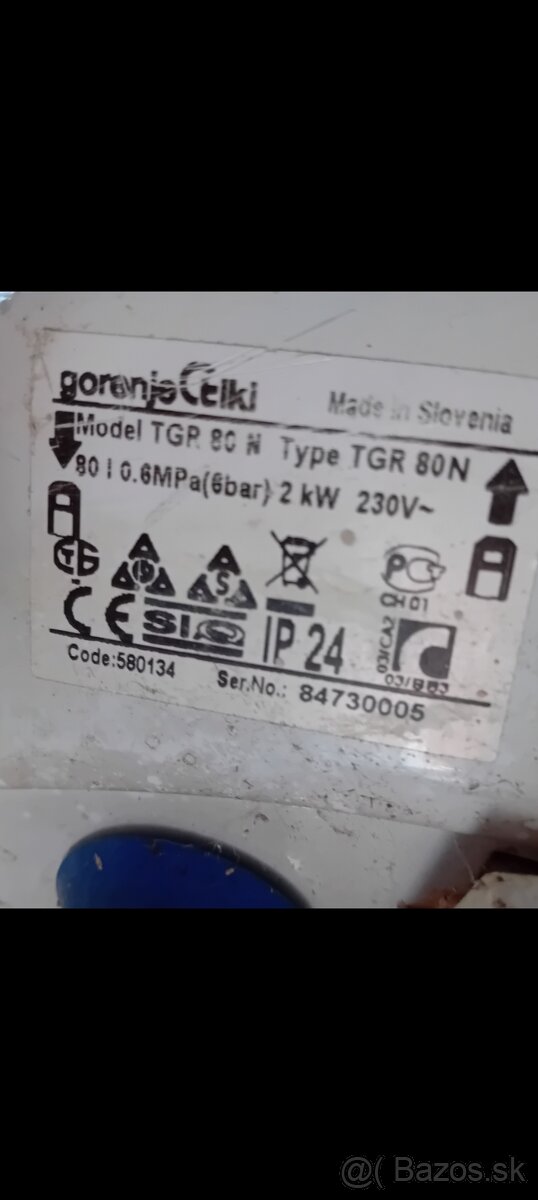 Elektricky Bojler 80 L. GORENJE