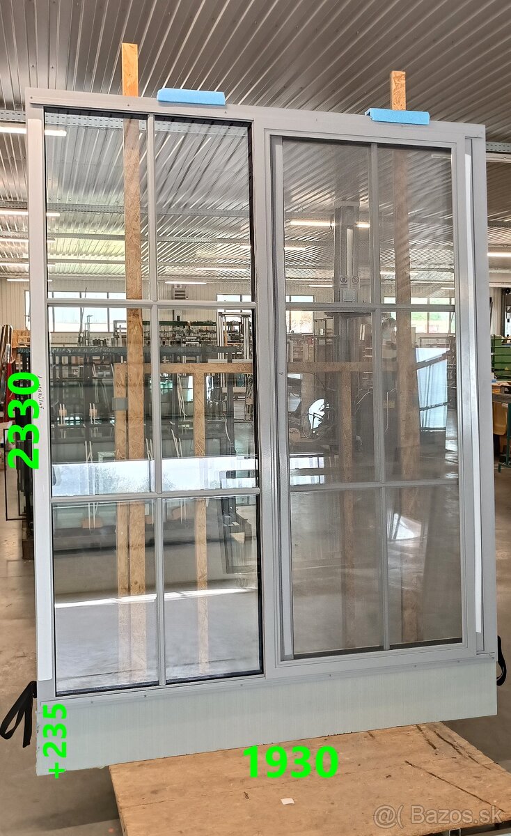 Nové hliníkové balkónové 1 krídlové okno s fixom