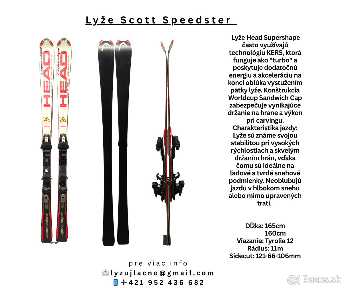 Lyže Head Supershape 160-165cm