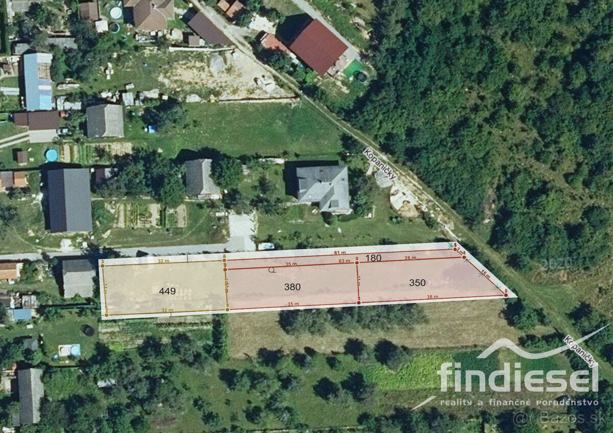 Pozemky na stavbu rodinných domov Nedožery - Brezany