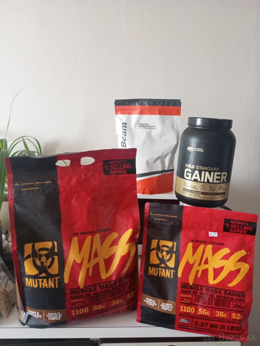 Gainer Mutant Mass 6,8kg a 2,3kg,Creatin Monohydrát 500g,1kg