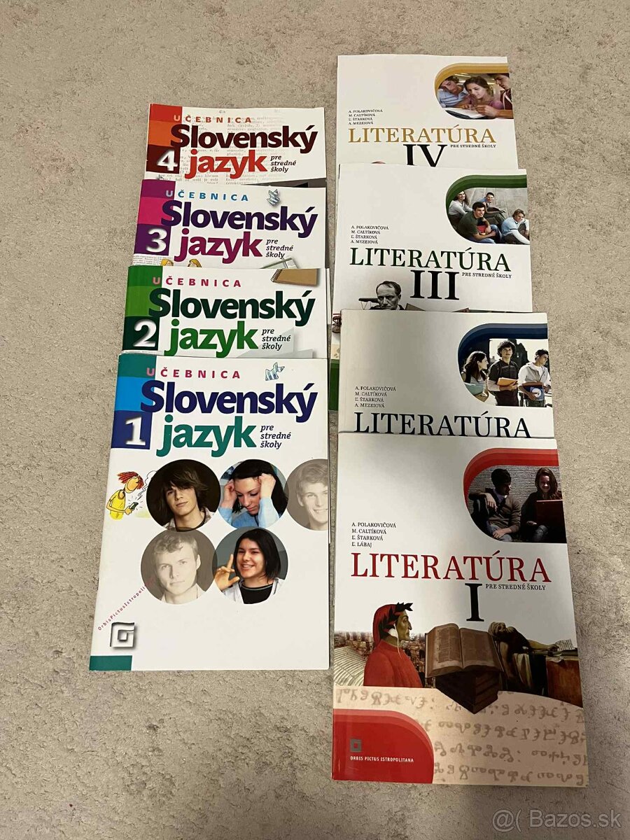 Predám učebnice slovenskej gramatiky a literatúry