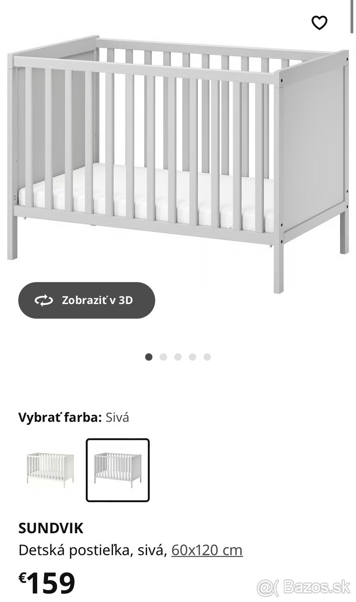 Detská postieľka IKEA Sundvik