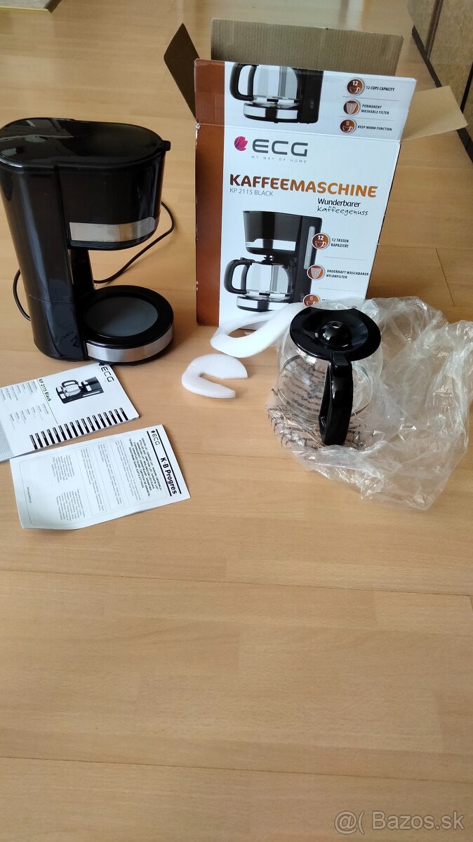 Prekvapkávací kávovar ECG kp2115 black