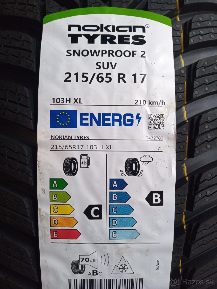 215/65 R17 103 H  Nokian zimné