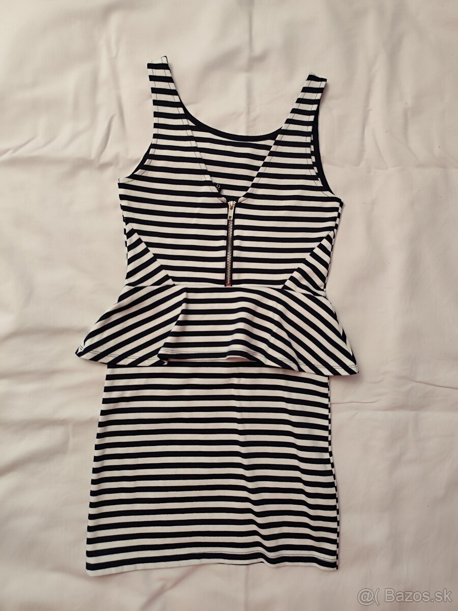 Letné pruhované šaty DIVIDED H&M