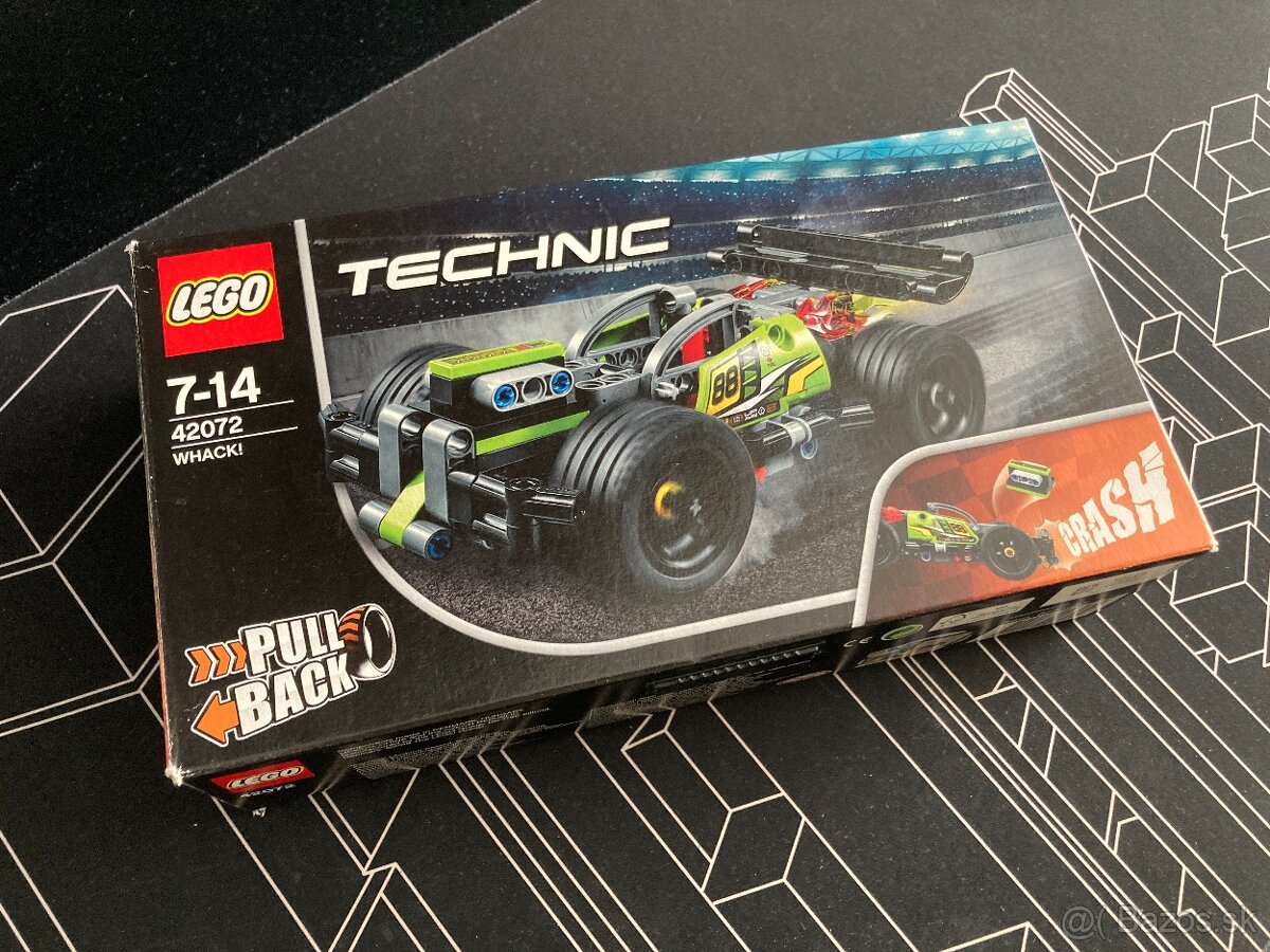 Lego Technic 42072 Zelené pretekarske auto Whack (Pull back