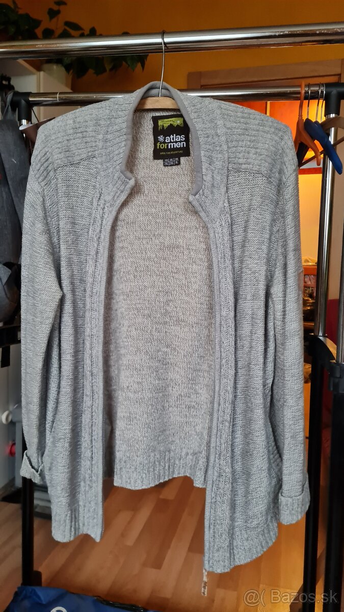 Pánsky sveter so zipsom - XXL