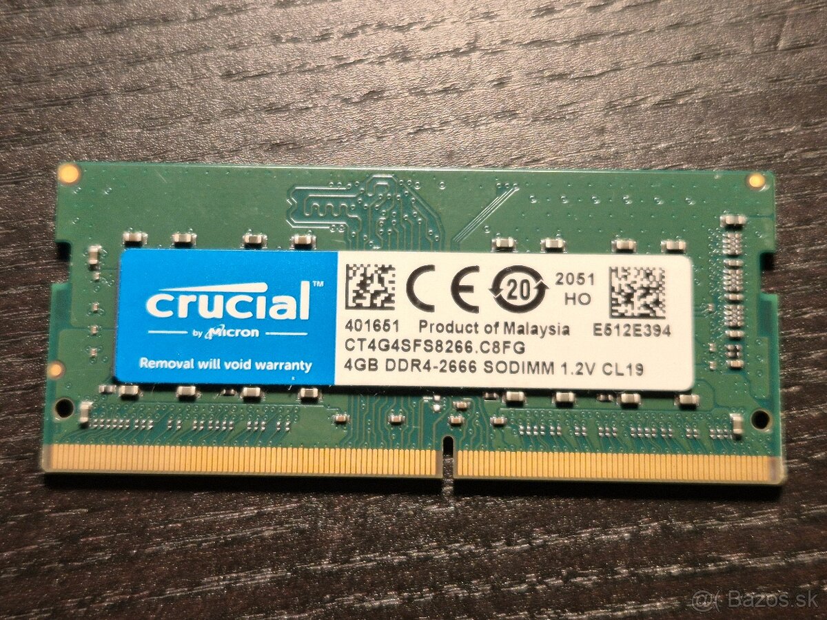 RAM DDR4 - 4GB (Crucial / Micron)