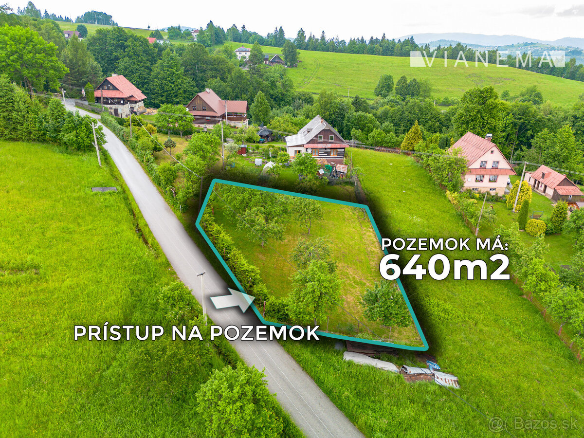 IBA U NÁS Stavebný pozemok v Čiernom pri Čadci - 640 m²