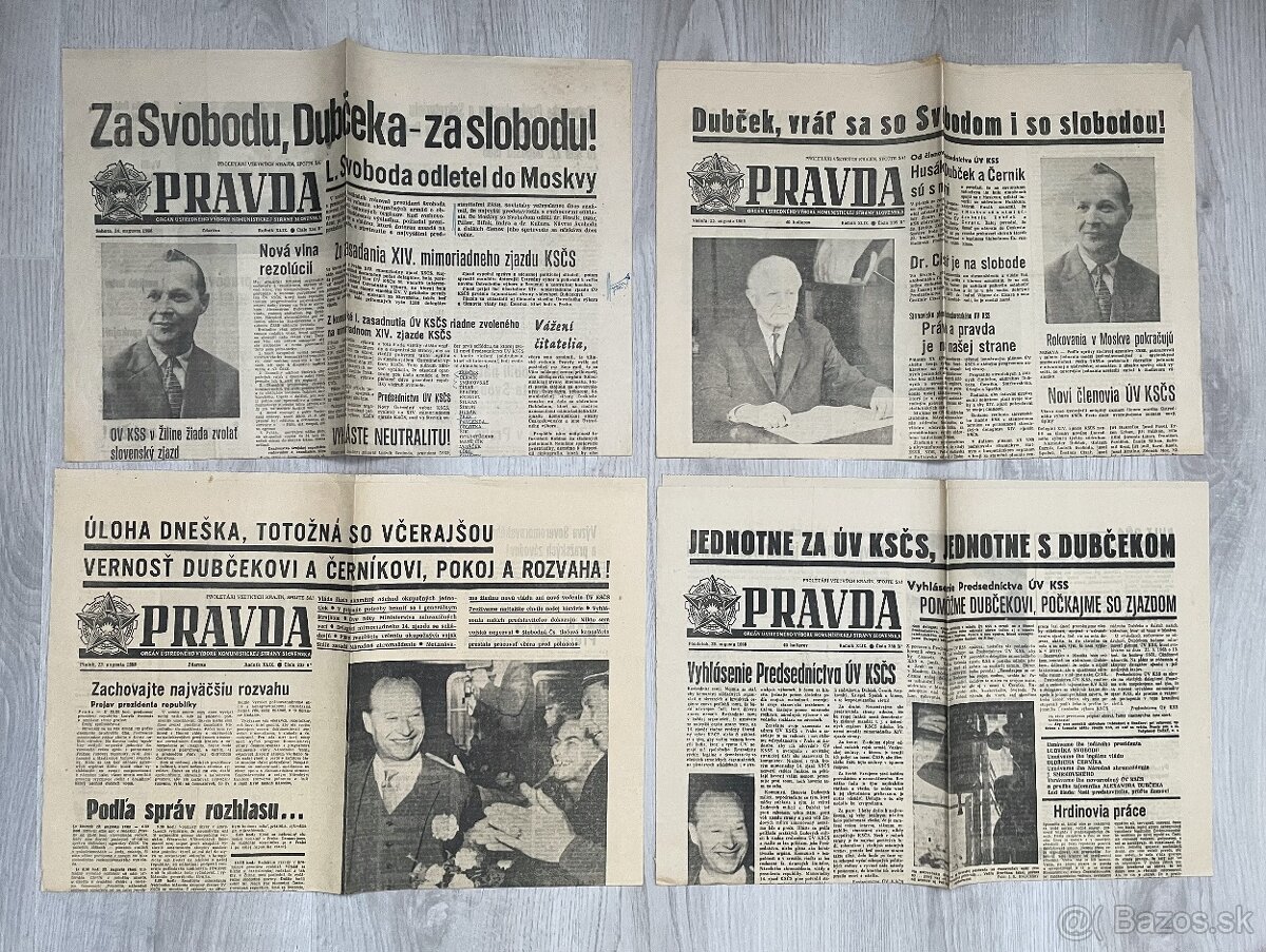 Noviny Pravda - august 1968