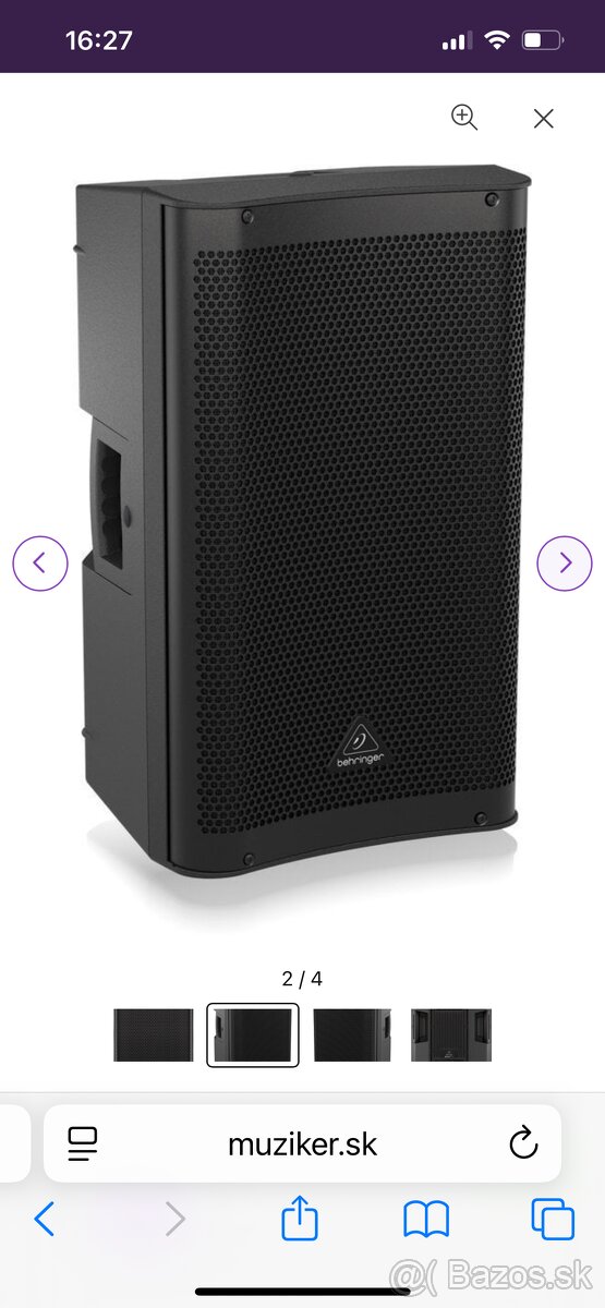 Predám repro Behringer DR112DSP