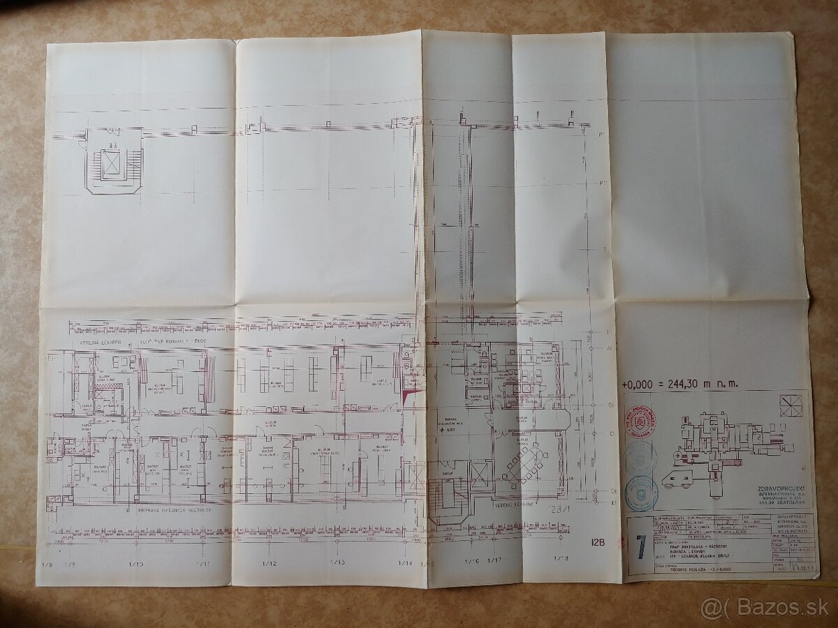 Pamiatka na nemocnicu Rázsochy - výkres z projektu