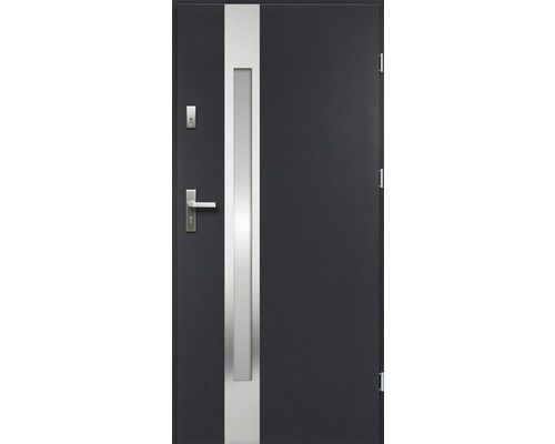Temida Black P55 90 pravé antracitové vonkajšie dvere