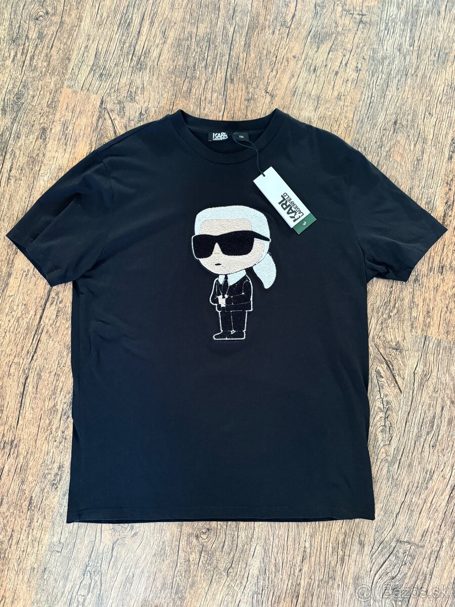 Tričko Karl Lagerfeld s vyšívaným vzorom