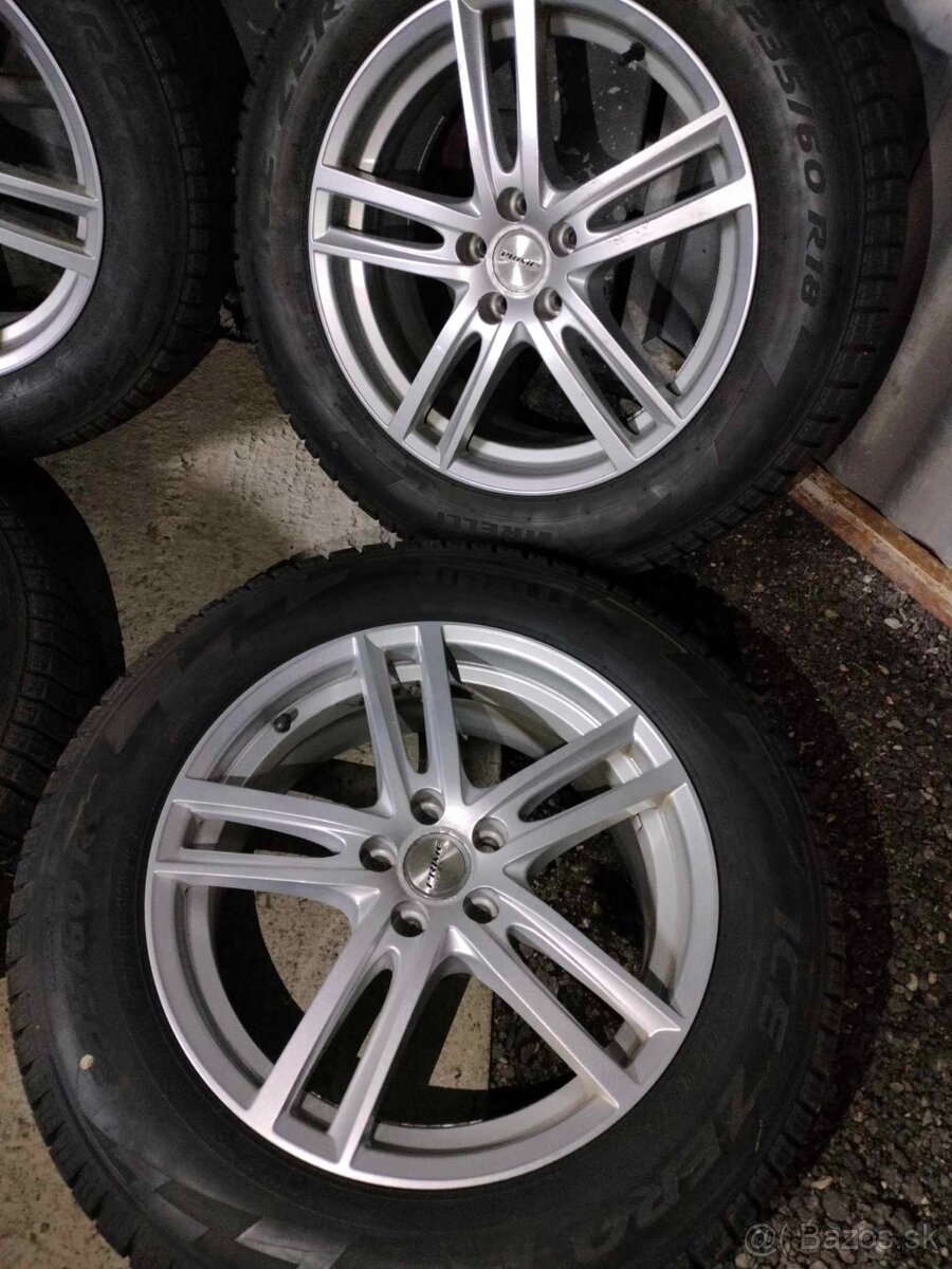 ❄️4ks alu disky orig. Dezent 5x108 R18 pneu 235/60 8mm