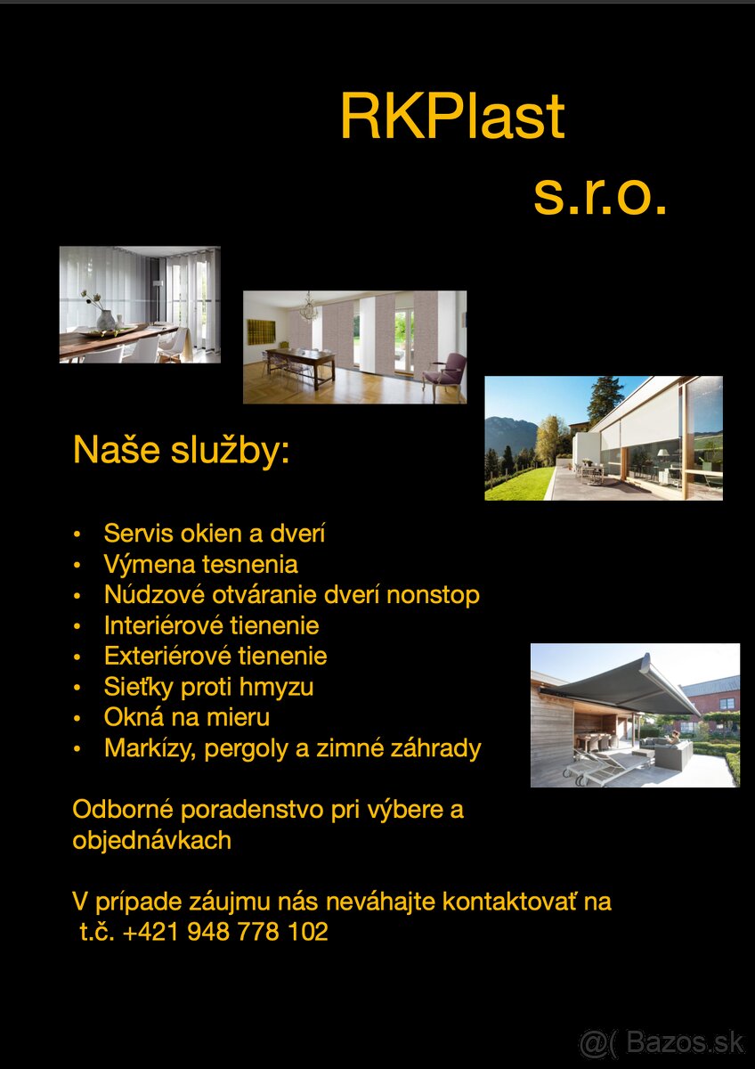 Servis okien a dverí