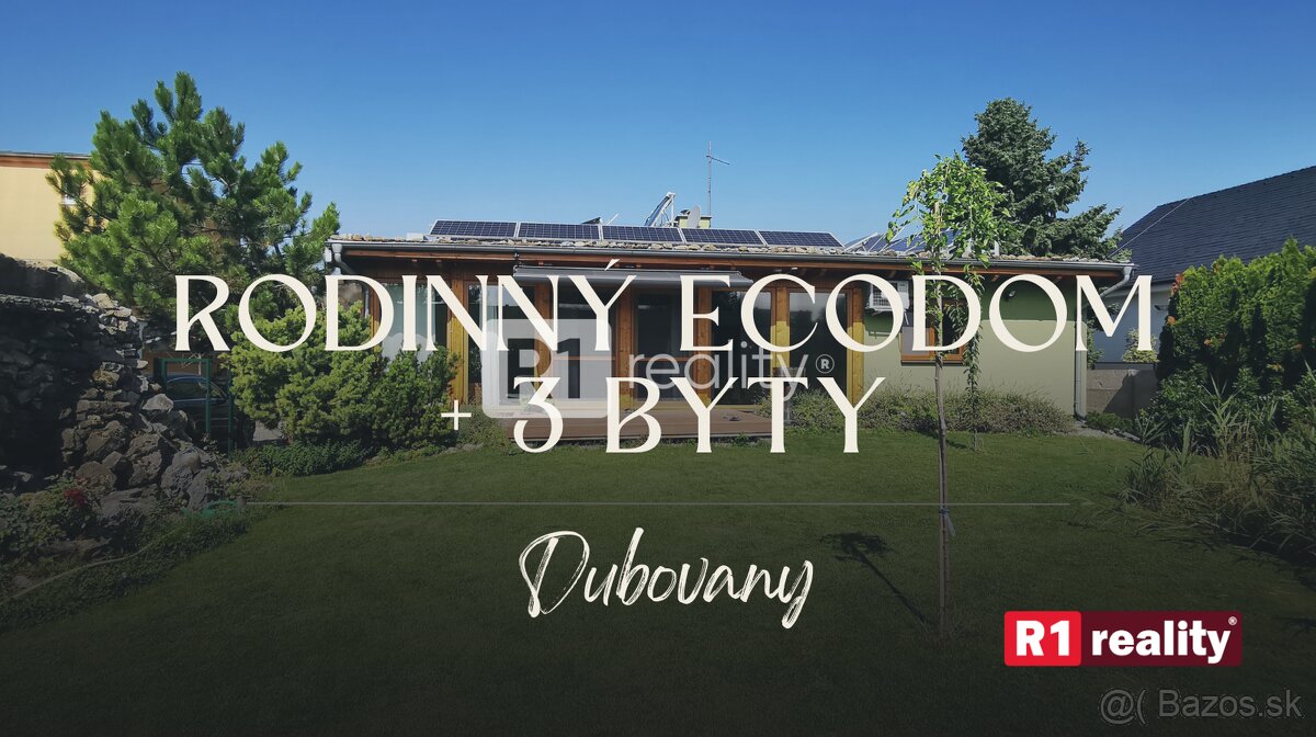 Jedinečná investícia v Dubovanoch - "ECODOM 2077"/ 4 bytov