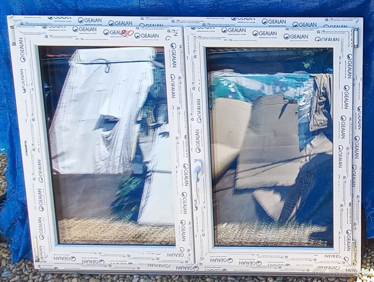 Predám okna : 138x105 antracit/biela a 75x175 antracit 3sklo