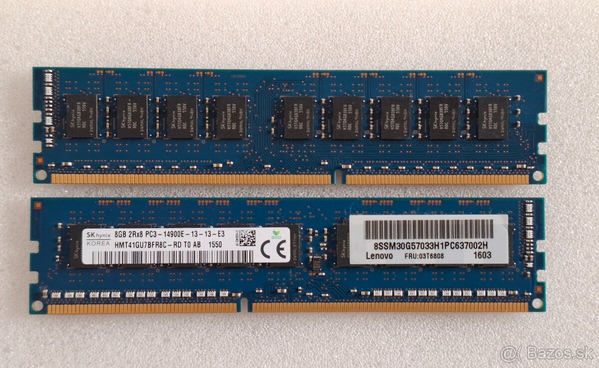 Predám pamäť 16GB DDR3 (2x8GB)