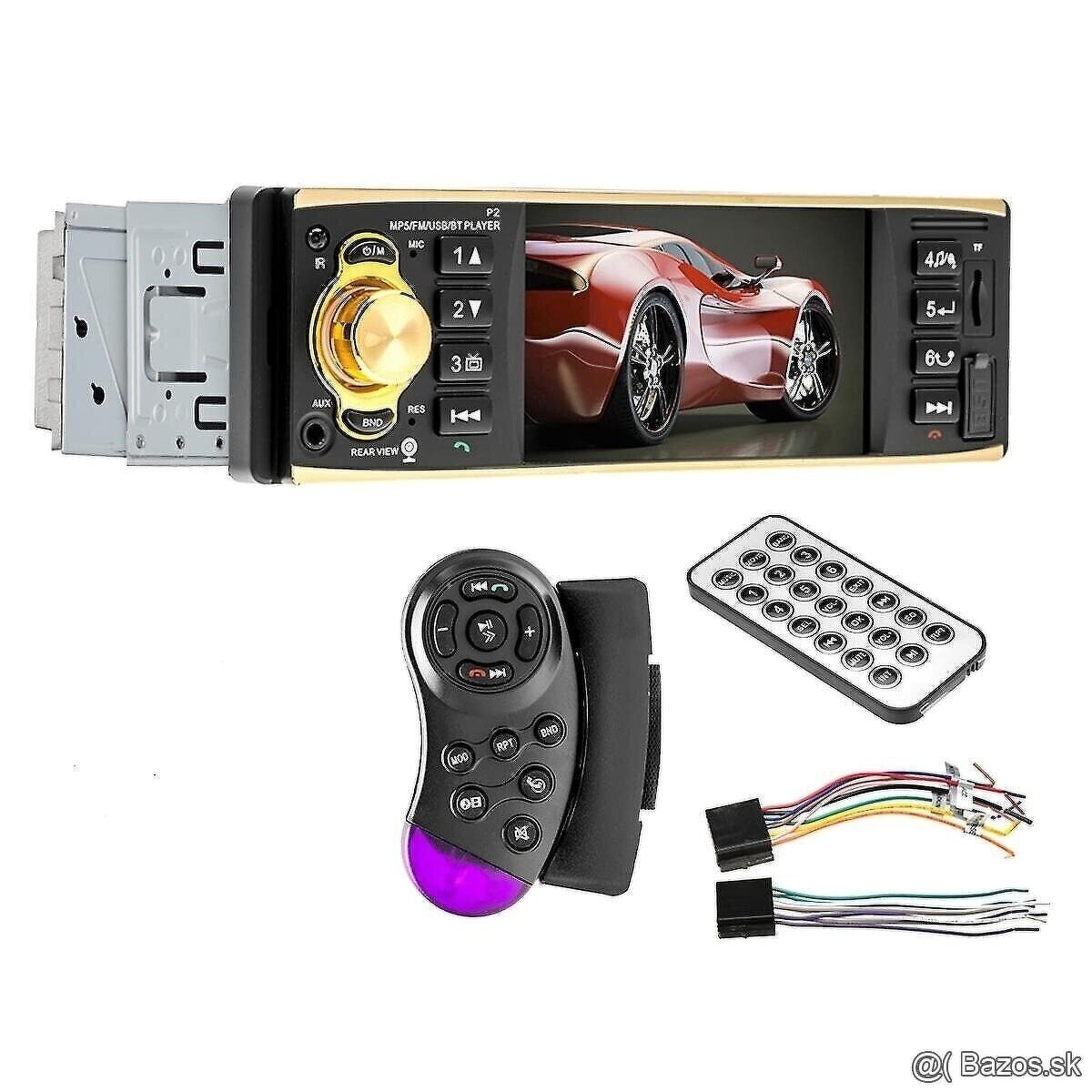 Autoradio 1din USB SD Bluetooth eurokoncovky prehrava video